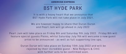 hyde park bst 2022 reschedules tickets july dates ticketmaster
